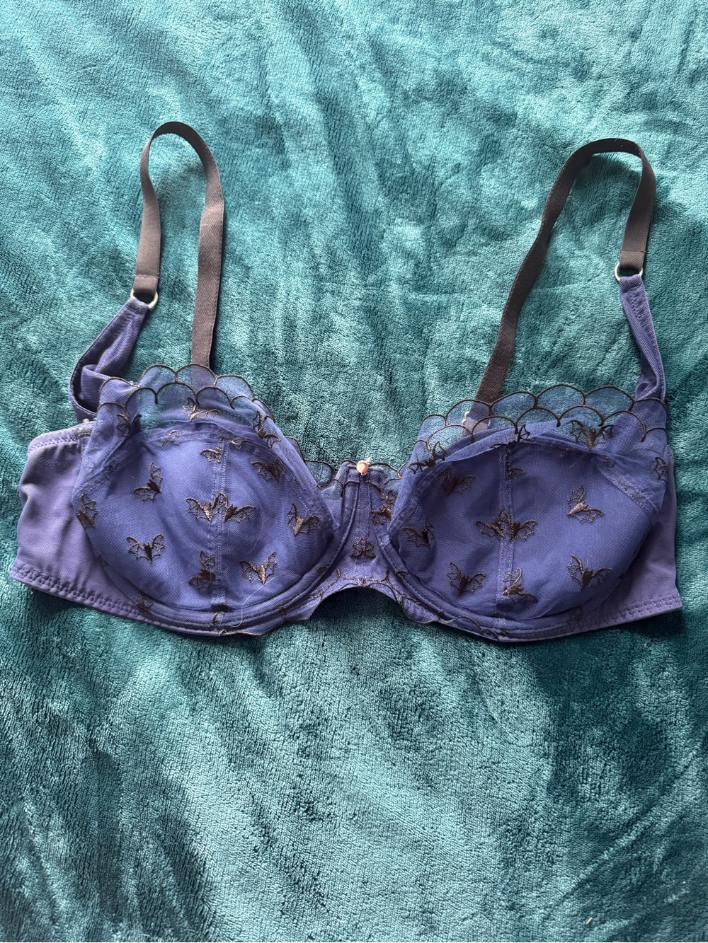 Adore Me Lavender Purple Embroidered Underwire Bra
